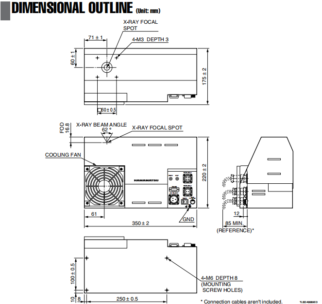Hamamatsu L9631 Microfocus X-Ray Source110 KV 800 ΜA
