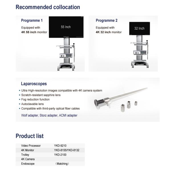 YKD-9210 4K Endoscope Camera 7inch Touch Screen Endoscope Machine