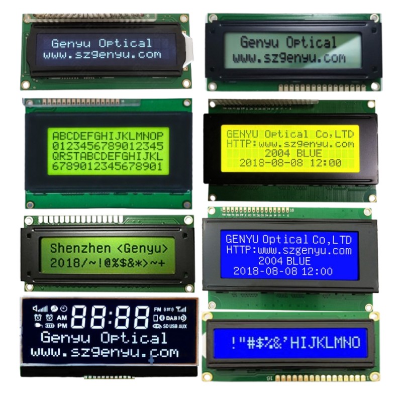 Segment Display and Black Background 1601 1602 1604 16x2 2x16 16x4 20x4 LCD Display Module