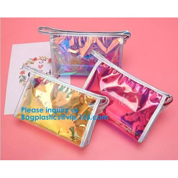 Customize New Fashion Hologram Cosmetic PVC Bag Holographic Makeup Bag Ladies Makeup Bag