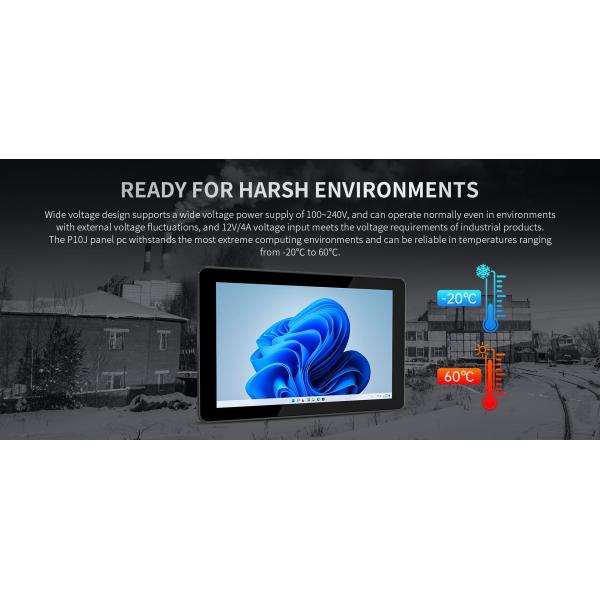 -20 °C to 60 °C ONERugged P10J 10 Inch Touch Screen Panel PC for Extreme Environments