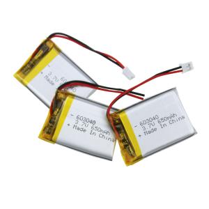 China RoHS 603040 3.7 Volt 650mah Battery Medical Lithium Battery on sale