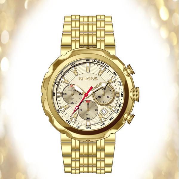 Luxury men ' s japan movt sports watch stainless steel chronograph fashion watch