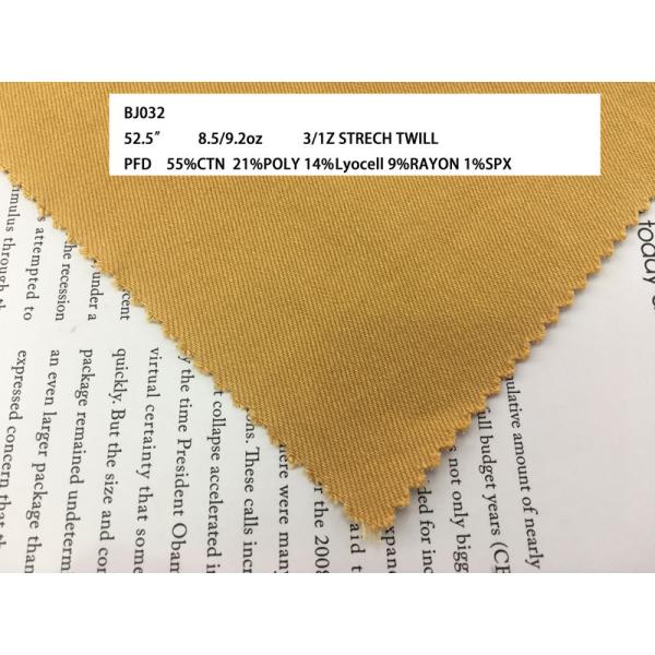 Best quality  cotton polyester Lyocell  blend 3/1Z STRECH TWILL  denim jeans fabric 8.5/9.2oz for trousers dress coat