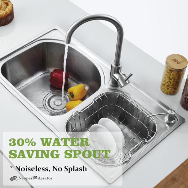 Steel 316 Kitchen Faucet 360 Degree Swivel Stainless Steel Kitchen Sink Faucet one Handle Hot and Cold Mixer Sink Faucet