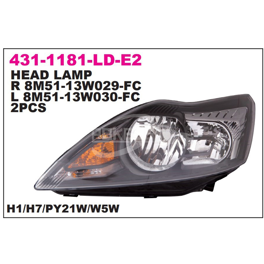 DEPO Headlamp 8M5113W029FC 8M5113W029FE Right Front LED Headlight For Ford Fo-Cus 09 Sport