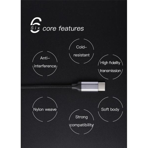 24g 100cm USB Charger Cable Type C to 3.5mm Audio Aux Jack Cable
