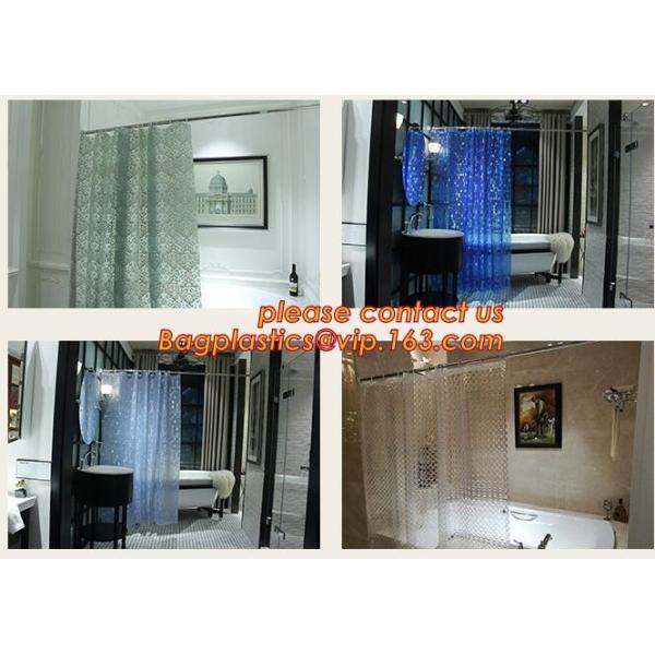 Custom Polyester Printing Shower Curtain, waterproof fireproof hook kids bathroom shower curtains, PEVA Shower curtain f