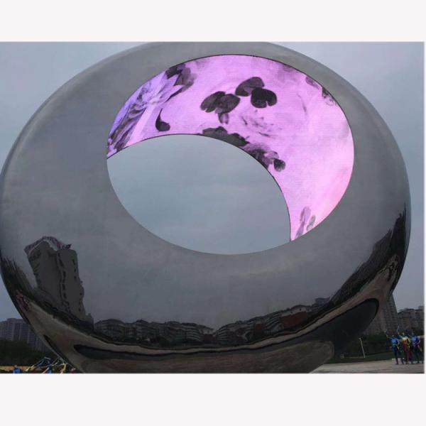 Outdoor Large metal round stainless steel sculpture project,Stainless steel sculpture supplier