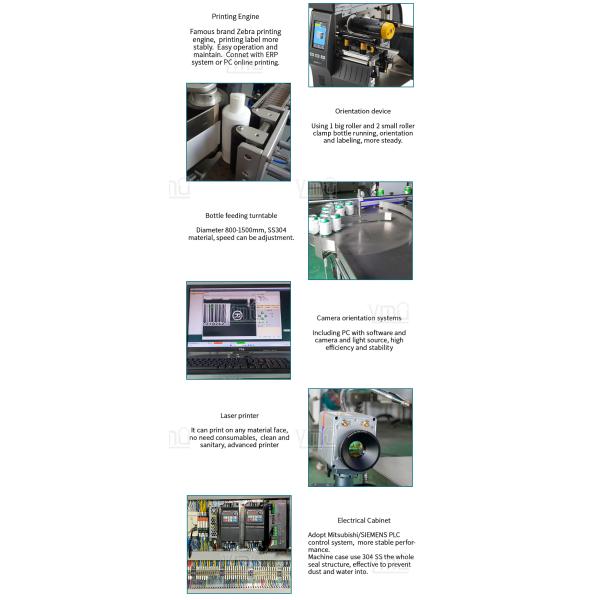 Automatic Round Bottle Labeling Machine with Visual Camera Positioning