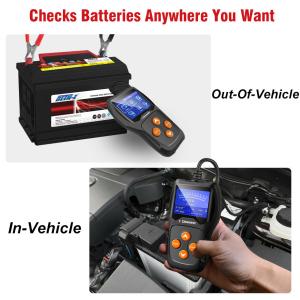 Digital Car Battery Tester Kw600 Multilingual Languages Support Cranking Test