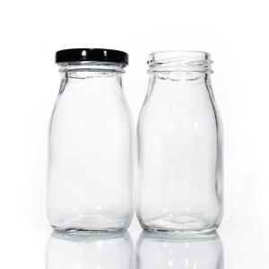China 200ml Recycled Glass Milk Bottle Beverage Packaging OEM wholesale