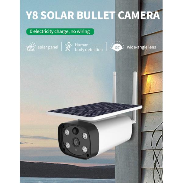 1080P 2MP 4G LTE Low Power Consumption HD Full Color Solar Security Camera