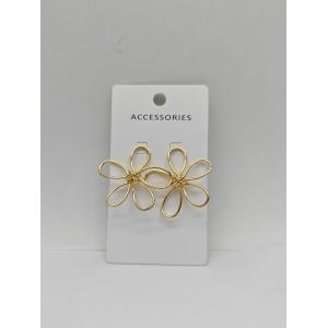 China Flower Gold Metal Flower Stud Earring wholesale
