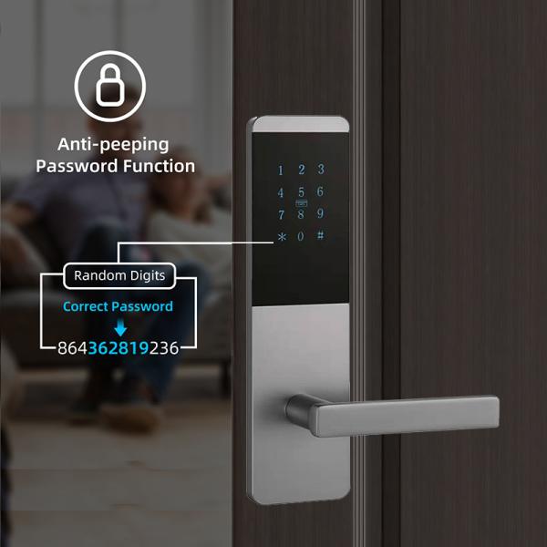 4 in 1 Password App Controlled Keyless Digital Door Lock with Touch Screen