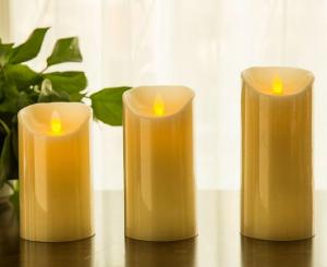 China Flickering Candle Real Wax Flameless LED Candles with Dancing Flame 3 4 5 wholesale