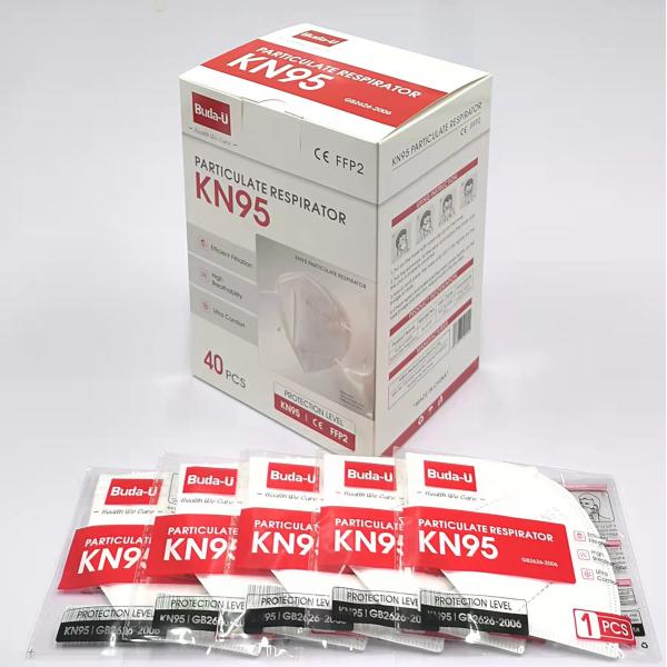 White Black KN95 Face Mask Respirator High Filtration Rate FDA Listed