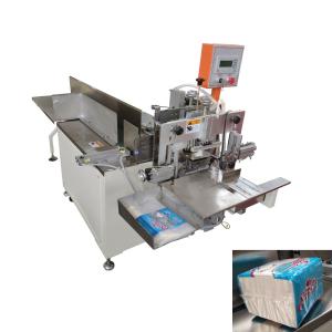 China Semi Automatic Paper Napkin Serviette Tissue Plastic Bags Packing Machine on sale