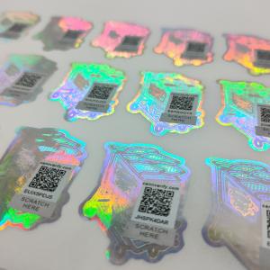 China FDA Anti Counterfeit Label 80 Microns 3D Holographic Stickers PE Film on sale