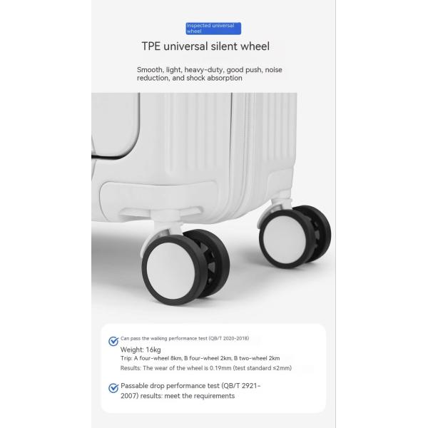 Expandable Wide Handle Suitcase for Unisex Stress-free Business Travel Spinner Wheels TSA Lock