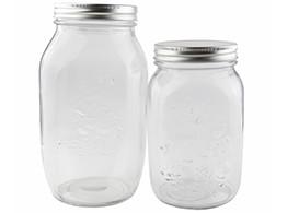 China Personalized Couples Glass Canning Jars , Wide Mouth Mason Jars With Lids on sale