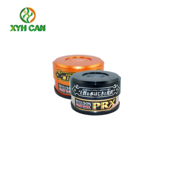Wax Tin Can Golden Car Wax Packaging Eco-Friendly Small Metal Tins