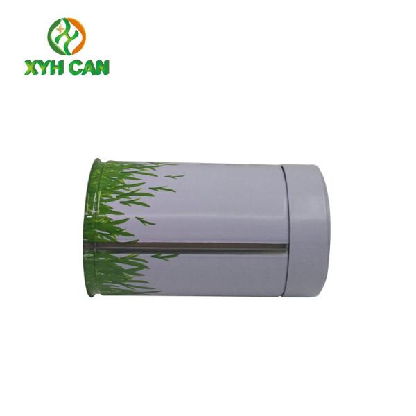 Tea Tin Can Easy to Carry Small Size Tinplate Material Matting Printing Tin Cans for Longjin Tea