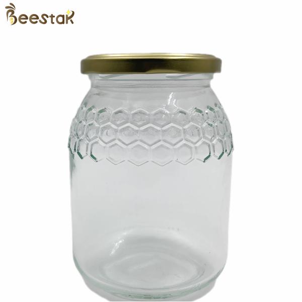 EU Style Honey Jar 746ml Honey Packaging Glass Storage Jar With Mental Lid