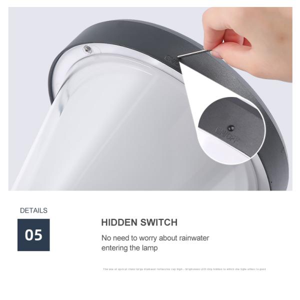 Aluminum Landscape Outdoor Garden Solar Light Light Control 3000k 6000k For Gate Pillar