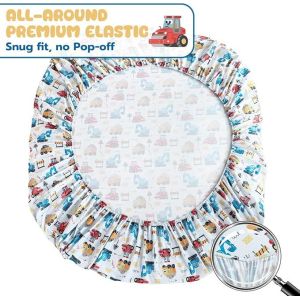 Engineering Car Sheets with Deep Pockets, Wrinkle-Free, Cozy Soft Cartoon Print