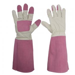 China Rose Pruning Elbow Heavy Duty Gardening Gloves Ladies Abrasion Resistant wholesale