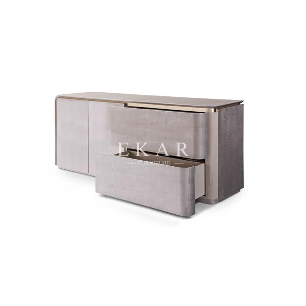 Modern Grey Wooden Cabinet Dining Room Sideboard W009D7