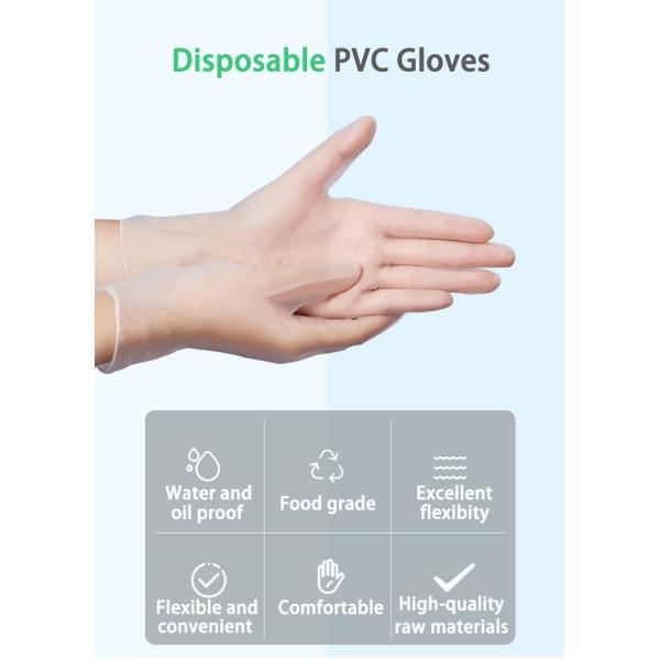 Oilproof Food Grade Cheap PVC Powder Free Vinyl Gloves