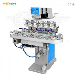 China 25pcs/min 18 Station 6 Color Pad Printing Machine With Conveyor on sale