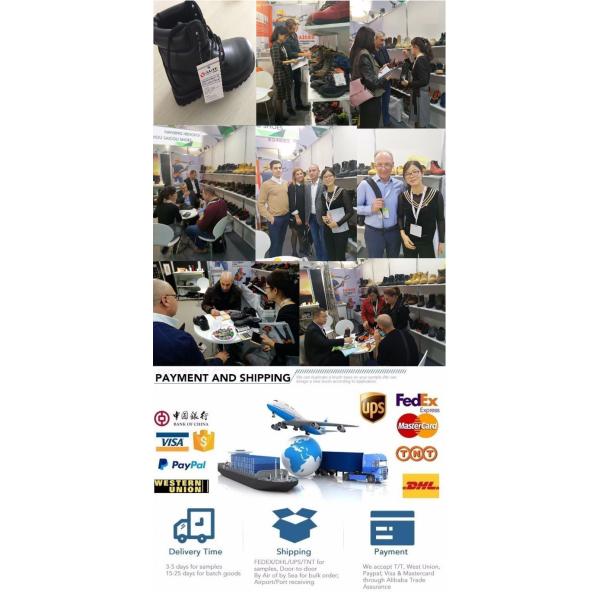 43'' Size High Ankle Leather Comfortable Slip Resistant Steel Toe Cap Safety Shoes S2 Grade