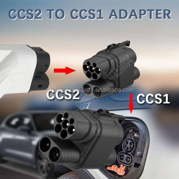 Combo Adapter Dc Fast Charger Fast Charger 150a Ccs Dc 150a Plug Connector Ev Car Adapter Ccs2 to Ccs1 for Vehicle