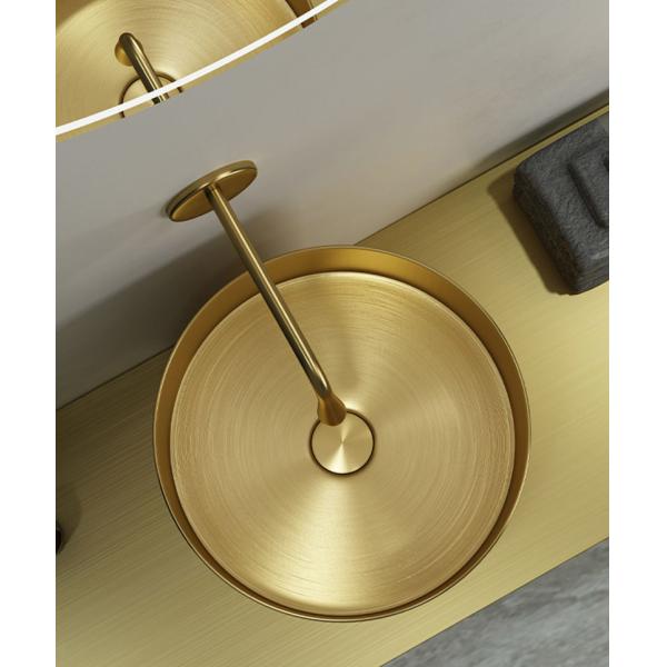 Freestanding Column Stainless Steel Pedestal Sink For Courtyard Hotel