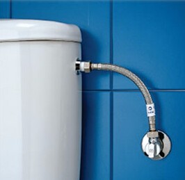 60cm Length 304 Stainless Steel 16" Female Straight Thread Flexible Metal Braided Knitted Hose Faucet Toilet Connector