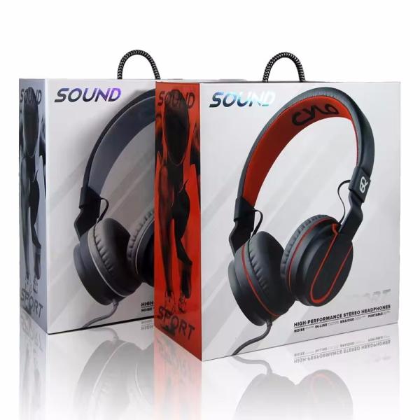 Printing Logo Wireless Bluetooth Headset Packaging Box Electronic Product Packaging Box With Hook