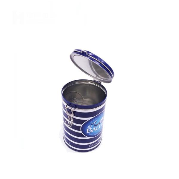 Cylinder Tinplate Large Metal Coffee Tin With Airtight Lid coffee tin containers