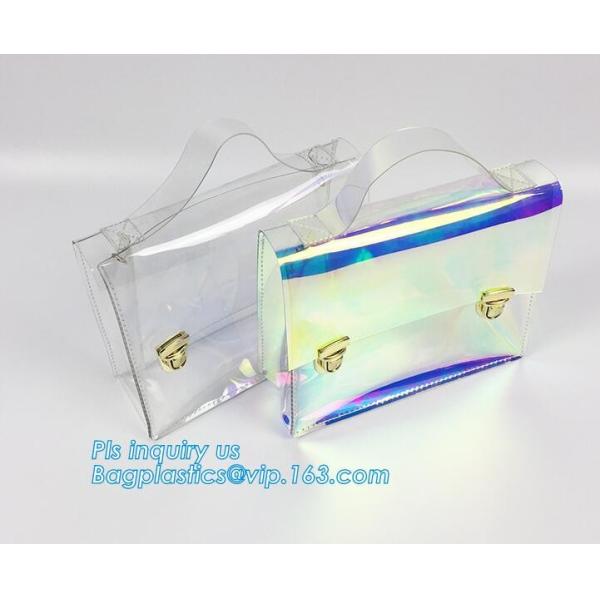 beach bag pvc handbag for women, Full Chevron Prints PVC Lady Shoulder Handbag With Interior Pocket, pvc, tpu, eva bags