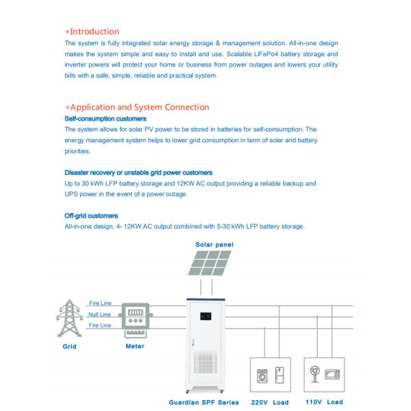 6kw Solar Power Station Power Inverter with LiFePO4 Battery