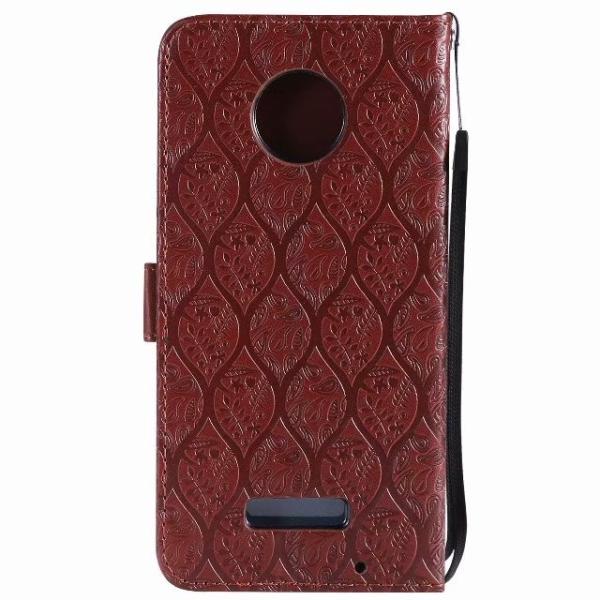 Moto Z Force Leather Protective Case with Flower Embossed Pattern