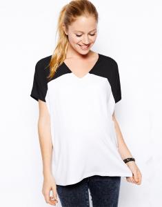 China black and white maternity clothing wholesale with chiffon contrast sleeves wholesale