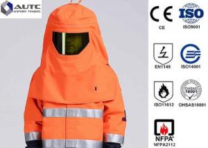 China Orange S-3XL Welding Protective Clothing Arc Flash Proof Full Size For ASTM F19 wholesale
