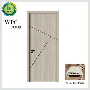 China WPC  PVC Wood Door ,  Fire Retardant Soundproof Solid Wood Entry Doors wholesale