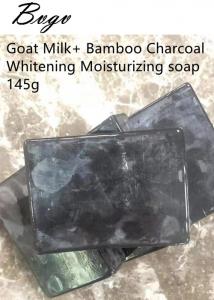 China Charcoal Bamboo Body Scrub Soap Exfoliating Bar Black Soap Olive Oil on sale
