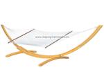 Outdoor Oversized Double Polyester Rope Hammock White , Self Standing Hammock