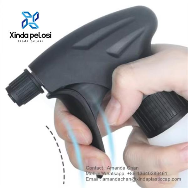 Black Plastic Trigger Spray Head Hand Foam Trigger Sprayer For Hair Care Used