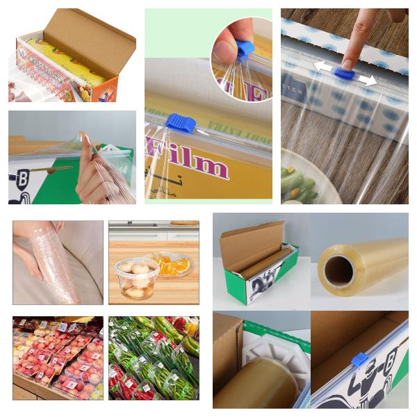 PVC Biodegradable Cling Film Special Formula White Mushroom Biodegradable Cling Wrap